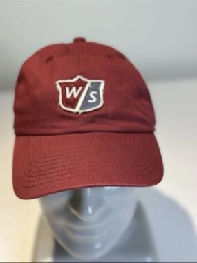 Wilson Maroon Baseball Cap with WS Shield Patch